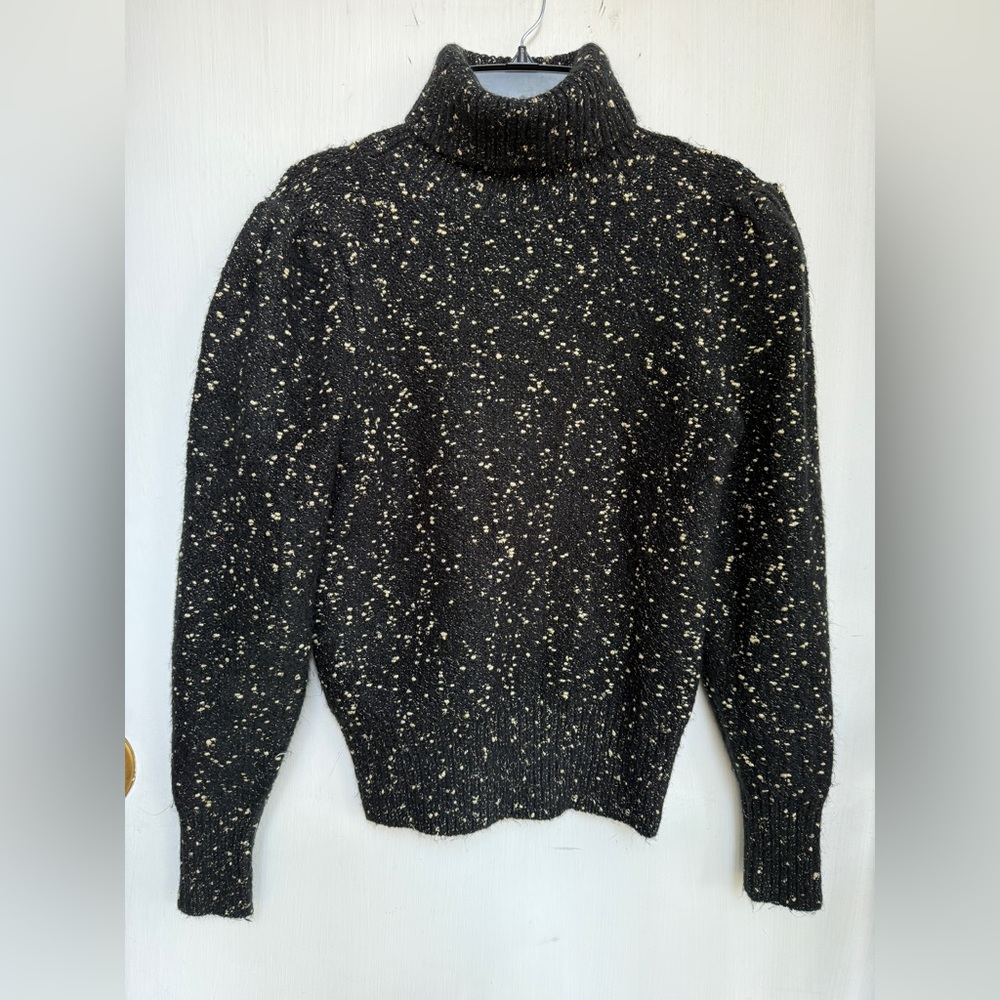 Ann Taylor Black and Gold Turtleneck Sweater NWT